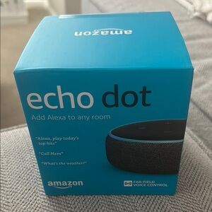 Amazon Echo Dot in Black and Blue